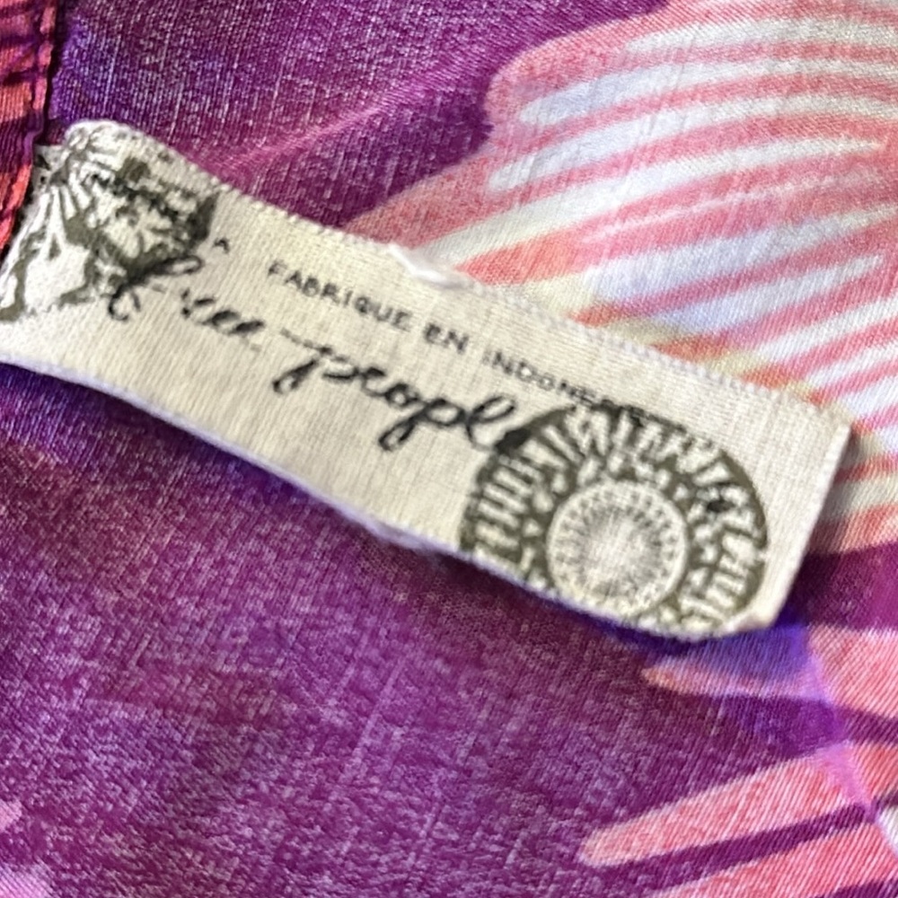 FREE PEOPLE Purple, White and Orange Summer dress with pockets Size Medium - Picture 8 of 14